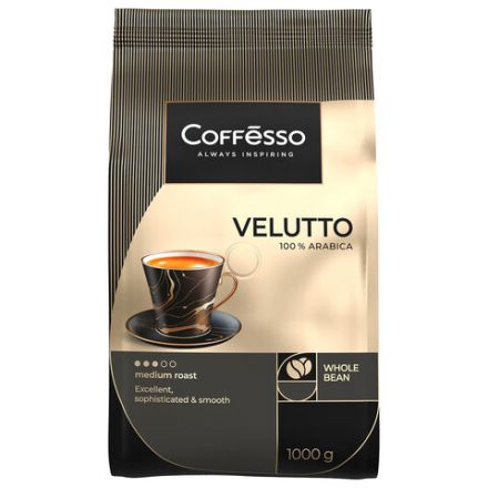 Кофе в зернах COFFESSO "VELUTTO", арабика 100%, 1 кг, 102489