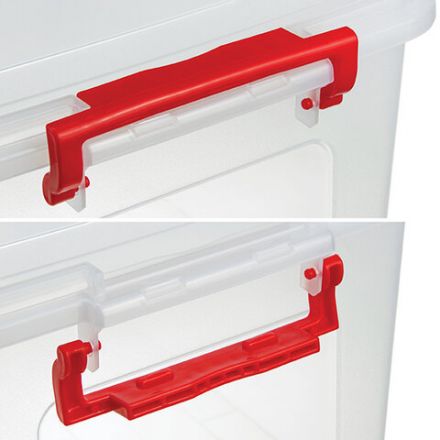 Ящик-контейнер для хранения 14 л, С КРЫШКОЙ НА ЗАЩЕЛКАХ, 18х43х29 см, прозрачный, IDEA, М 2866, М2866 Ящик-контейнер для хранения 14 л, С КРЫШКОЙ НА ЗАЩЕЛКАХ, 18х43х29 см, прозрачный, IDEA, М 2866, М2866