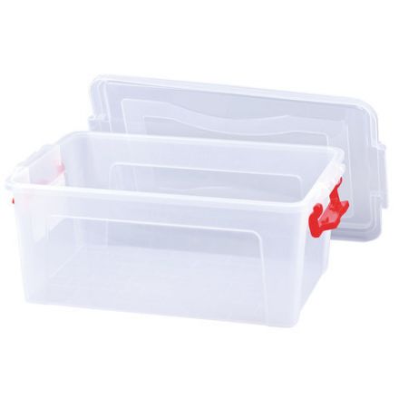 Ящик-контейнер для хранения 14 л, С КРЫШКОЙ НА ЗАЩЕЛКАХ, 18х43х29 см, прозрачный, IDEA, М 2866, М2866 Ящик-контейнер для хранения 14 л, С КРЫШКОЙ НА ЗАЩЕЛКАХ, 18х43х29 см, прозрачный, IDEA, М 2866, М2866