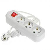 Удлинитель Lux 3 розетки 5 метров с заземлением и выключателем