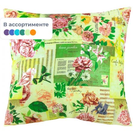 Подушка 70х70 см Эконом (иск.леб.пух/лавсан ПЭ 100%), ассорти