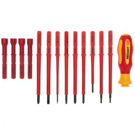 Набор отверток диэлектрических, 14 предметов REXANT, 12-4773-3