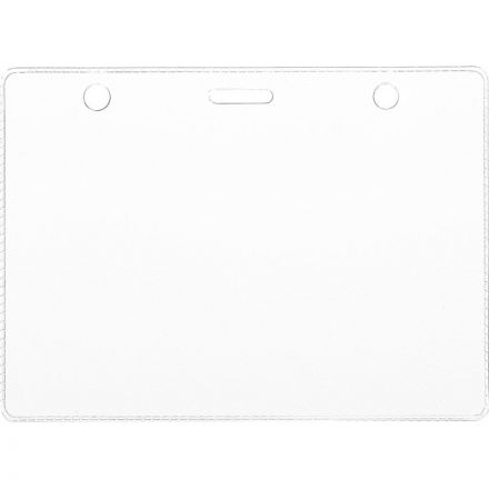 Бейдж Attache горизонтальный 120х87 мм с зажимом и синей тесьмой (10 штук в упаковке)