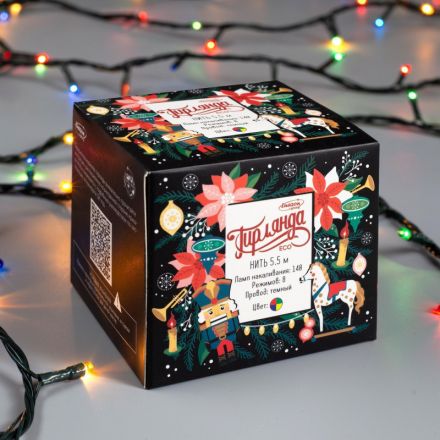 Электрогирлянда Нить 5.5 м,IP20,140 ламп, мульти, 8 режимов, 220 В 670999 Электрогирлянда Нить 5.5 м,IP20,140 ламп, мульти, 8 режимов, 220 В 670999