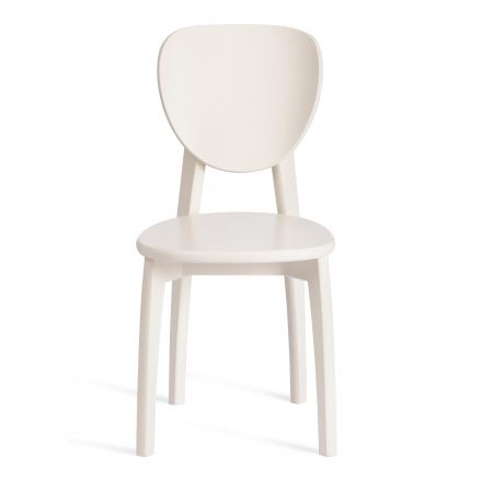 Стул DIAMANTE жесткое сидение бук, ivory white, 42х42х85см