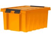Ящик 415х300х190 мм с крышкой и клипсами оранжевый Ящик 415х300х190 мм с крышкой и клипсами оранжевый