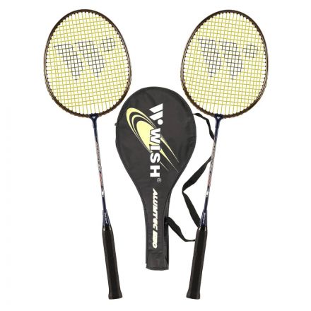 Набор бадминтонный WISH Alumtec 550 (2 ракетки), синий 1/25,УТ-00010005