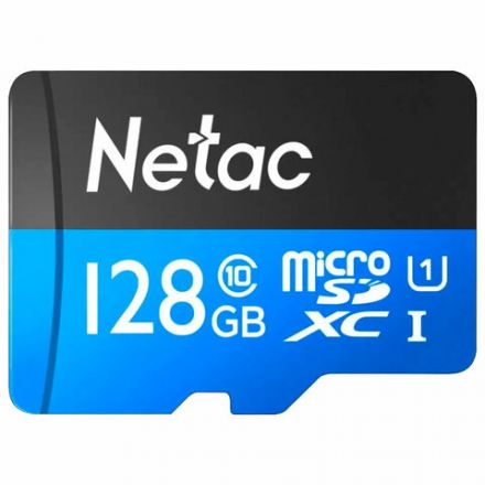 Карта памяти microSDXC 128 ГБ, NETAC P500 Standard, UHS-I U3, 128 Мб/с, (class 10), NT02P500PRO-128G-S