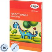Пластилин классический Гамма Мультики 16 цветов 320 г со стеком
