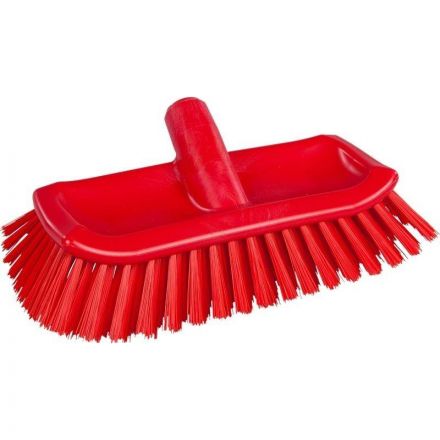 Щетка скраб д/плинтусов разноуровневая FBK, 285х130мм  красная 20155-3