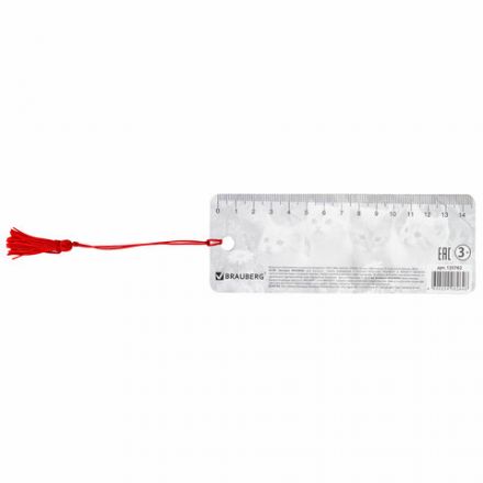 Закладка для книг с линейкой 3D ОБЪЕМНАЯ BRAUBERG, "Котята", с декоративным шнурком-завязкой, 125762 Закладка для книг с линейкой 3D ОБЪЕМНАЯ BRAUBERG, "Котята", с декоративным шнурком-завязкой, 125762