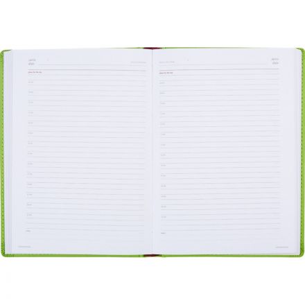 Ежедневник недатированный А5+, 136л, VELVET салатовый  3-115/08