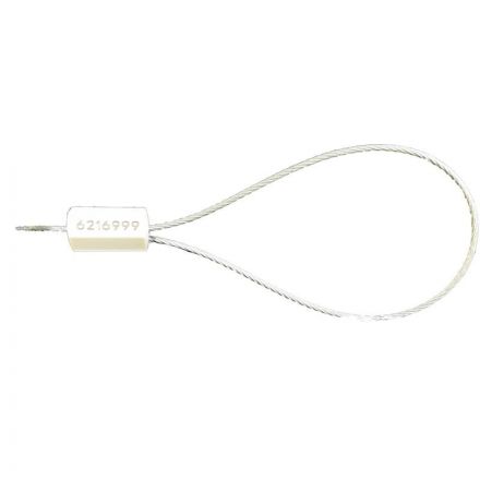 Пломба тросовая номерная, однораз., 500 мм, 100 шт/уп, белый