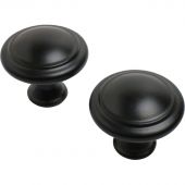 Ручка УЗК_кнопка меб. StahlBuro A304 (16670) компл-2шт BL мат.черный