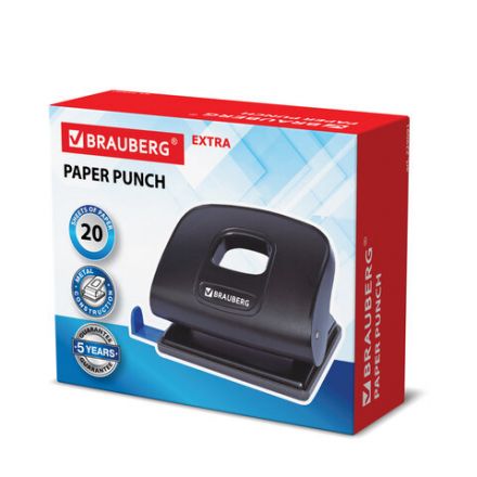 Дырокол BRAUBERG "Extra", до 20 листов, черный, 229091 Дырокол BRAUBERG "Extra", до 20 листов, черный, 229091
