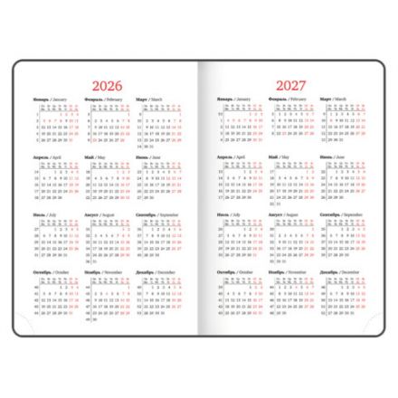 Ежедневник датированный 2026 А5 138x213 мм, BRAUBERG "Legend", под кожу, застежка, коричневый, 117071