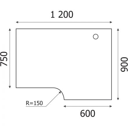 Стол эргономичный Easy St LT 16/16 01002400 пр. сосна/сер 1200x900/600x740