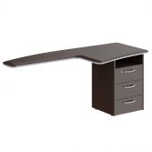 Брифинг-приставка с тумбой DB 1880(R) Венге Магия 1800х800х750 DIONI Брифинг-приставка с тумбой DB 1880(R) Венге Магия 1800х800х750 DIONI