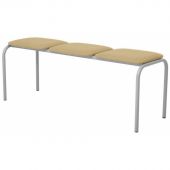 Банкетка UD_с раздел.сид.Твист каркас металл 9006М, к/з беж Банкетка UD_с раздел.сид.Твист каркас металл 9006М, к/з беж