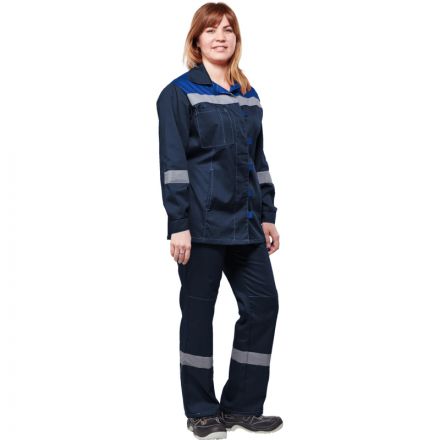 Костюм рабочий летний жен. л20-КБР син/вас (р.52-54) 158-164