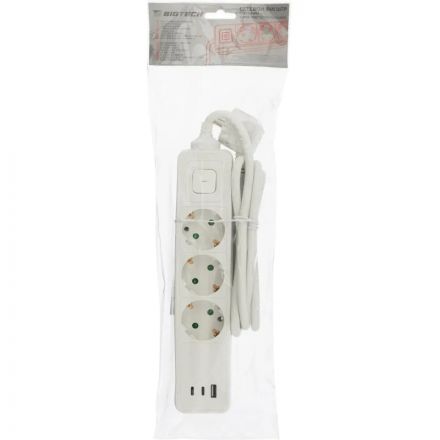 Сетевой фильтр BigTech CD3-1,4WU (3р/1,4м/USB-C/USB-A/16А/3680Вт белый) Сетевой фильтр BigTech CD3-1,4WU (3р/1,4м/USB-C/USB-A/16А/3680Вт белый)