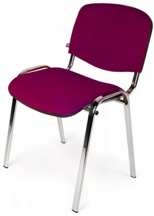 Стул для посетителей Изо бордовый(пластик/хром)