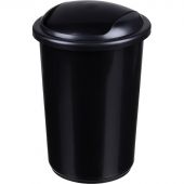 Ведро для мусора с крышкой-вертушкой Uniplast 12 л пластик черное (25х38 см)