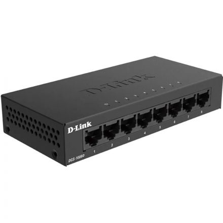 Коммутатор D-link 8 портов 10/100/1000Base-T, неуправляемый (DGS-1008D/K2A)