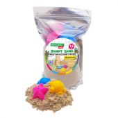 Песок для лепки кинетический с 3 формочками, цвет песочный, 1500г, пакет, BRAUBERG KIDS, 666000 Песок для лепки кинетический с 3 формочками, цвет песочный, 1500г, пакет, BRAUBERG KIDS, 666000