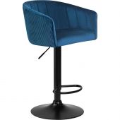 Стул барный LO_DOBRIN DARCY BLACK LM-5025_B-M_V-1922-20 синий велюр Стул барный LO_DOBRIN DARCY BLACK LM-5025_B-M_V-1922-20 синий велюр