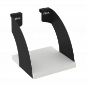 Навесные полки. Кронштейны+ЛДСП полка 200мм MAN-41-2 Белый бриллиант/Чёрный металл 200*220*200