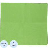 Салфетка хозяйственная микроспан 34х40см МС80-74 зеленый 5шт/уп