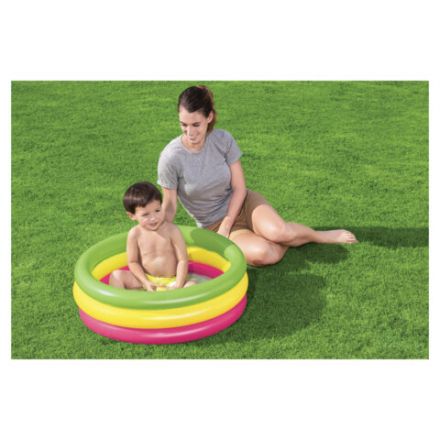 Надувной бассейн детский "Лето" с надувным дном, 70х24 см, 41 л, от 2 лет, BESTWAY, 51128