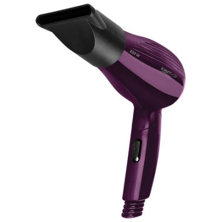 Фен SCARLETT SC-HD70T24, мощность 850 Вт, 2 скорости, 1 температурный режим, складная ручка, фиолетовый Фен SCARLETT SC-HD70T24, мощность 850 Вт, 2 скорости, 1 температурный режим, складная ручка, фиолетовый
