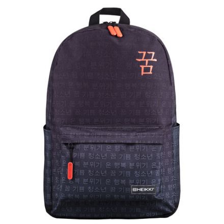 Рюкзак HEIKKI ENERGETIC (ХЕЙКИ) универсальный, эргономичный, "Korean", черный, 43х30х16 см, 272531