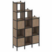 Loft Прямой стеллаж наборный VR.L-22 Дуб аризона/Чёрный металл 1278*446*2280