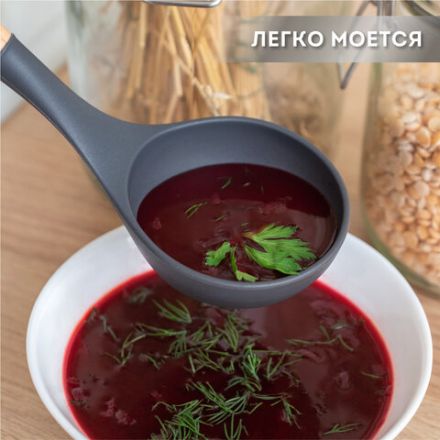 Набор силиконовых кухонных принадлежностей с деревянными ручками 12 в 1, серый, DASWERK (ДАСВЕРК), 608194