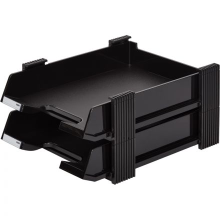 Лоток для бумаг горизонтальный 2-х уровневый Han DUETT, черн НА10320/13 Лоток для бумаг горизонтальный 2-х уровневый Han DUETT, черн НА10320/13