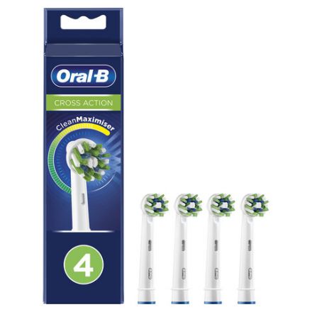 Насадки для электрической зубной щетки КОМПЛЕКТ 4 шт. ORAL-B (Орал-би) Cross Action EB50RX, 80348194 Насадки для электрической зубной щетки КОМПЛЕКТ 4 шт. ORAL-B (Орал-би) Cross Action EB50RX, 80348194