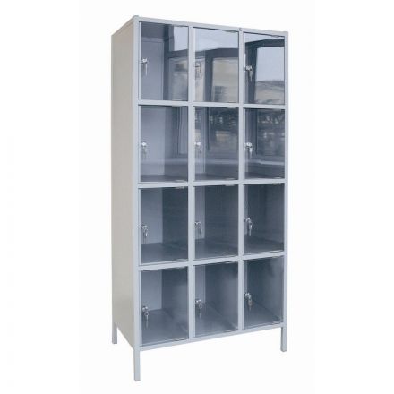 Шкаф для сумок N_ШМ-12КХ-С, 12 ячеек, оргстекло 898х500х1862 Шкаф для сумок N_ШМ-12КХ-С, 12 ячеек, оргстекло 898х500х1862