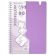 Тетрадь обложка пластик, А5 80 л., гребень мягкий, вырубка для ручки, клетка, BRAUBERG, сиреневый, 405379