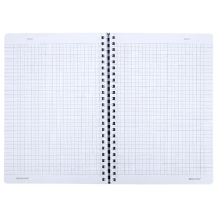 Тетрадь обложка пластик, А5 80 л., гребень мягкий, вырубка для ручки, клетка, BRAUBERG, сиреневый, 405379