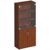 Шкаф ST_Комфорт   для документов со стеклом орех французский К.379 ОФ