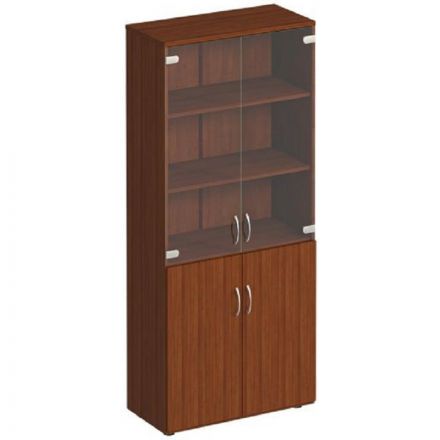 Шкаф ST_Комфорт   для документов со стеклом орех французский К.379 ОФ
