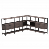 Набор стеллажных систем №15 Everprof EVO 2440x2020x1120 Дуб Пасадена/Черный