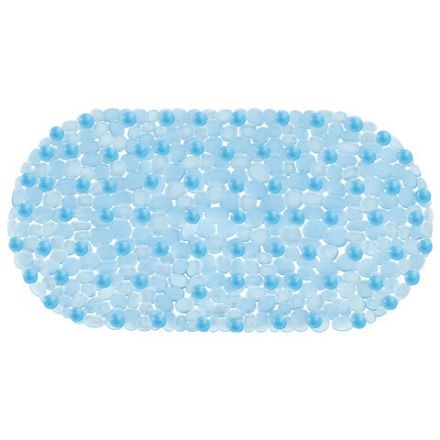 Коврик для ванны противоскользящий 64х36 см "Ручей", овальный, голубой, ПВХ, присоски, PRIMILA (ПРИМИЛА), 700390
