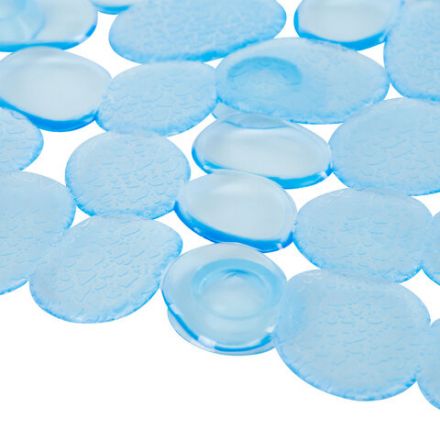 Коврик для ванны противоскользящий 64х36 см "Ручей", овальный, голубой, ПВХ, присоски, PRIMILA (ПРИМИЛА), 700390