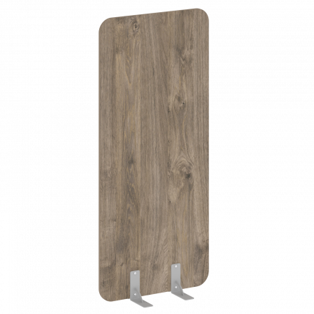 R-line Перегородки на металлических опорах на фетровых подпятниках DP.F-80-180 Тиквуд тёмный/Серый металл 800*18*1800