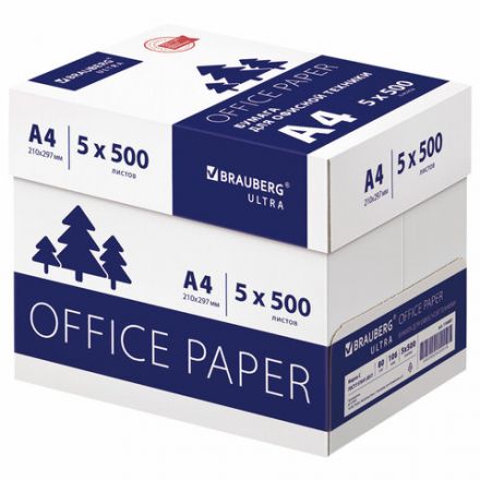 Бумага офисная А4, 80 г/м2, 500 л., марка С, белизна 146% (CIE), BRAUBERG ULTRA, 116407 Бумага офисная А4, 80 г/м2, 500 л., марка С, белизна 146% (CIE), BRAUBERG ULTRA, 116407