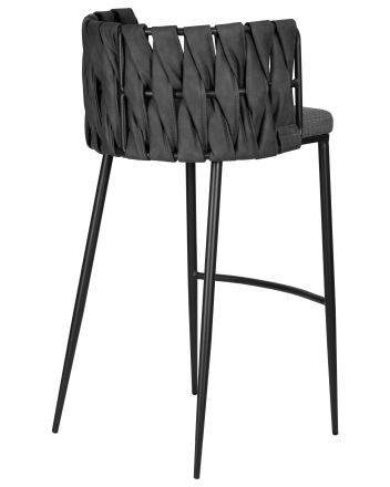 Стул барный DOBRIN AMELIA, серая ткань (F-48), темно-серый винтажный PU (MF-12) Стул барный DOBRIN AMELIA, серая ткань (F-48), темно-серый винтажный PU (MF-12)